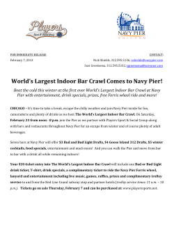 World`s Largest Indoor Bar Crawl Comes to Navy Pier! Beat the cold