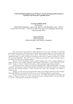A Win-Win Relationship between Producers` Unions - Eu