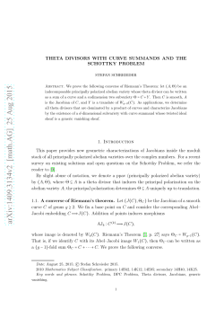 Theta divisors with curve summands and the Schottky problem