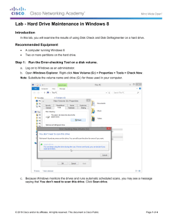 Lab - Hard Drive Maintenance in Windows 8