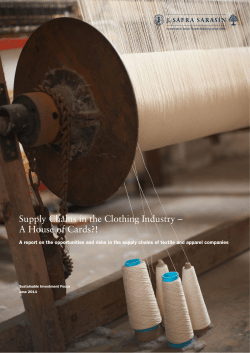 Supply Chains in the Clothing Industry &ndash; A House of