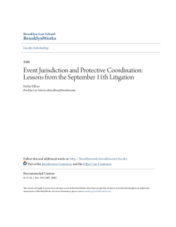 Event Jurisdiction and Protective Coordination