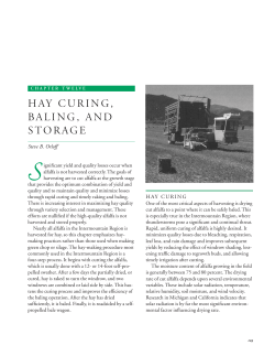 Hay Curing, Baling, and Storage