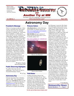 March - New Hampshire Astronomical Society