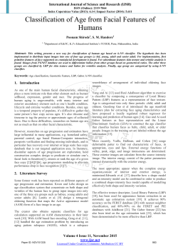 Classification of Age from Facial Features of Humans