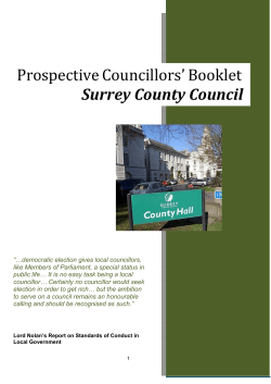 Prospective Councillorss Booklet Surrey County Council