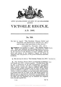 Destitute Persons Act 1881