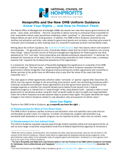 Nonprofits and the New OMB Uniform Guidance Know Your Rights