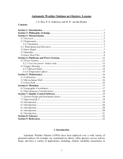 Automatic Weather Stations on Glaciers: Lessons