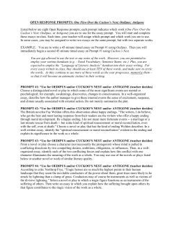 OPEN RESPONSE PROMPTS: One Flew Over the Cuckoo`s Nest