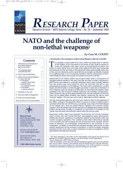 NATO and the challenge of non-lethal weapons