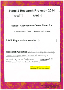 Annotated example of student work illustrating types of