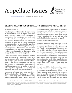 Appellate Issues