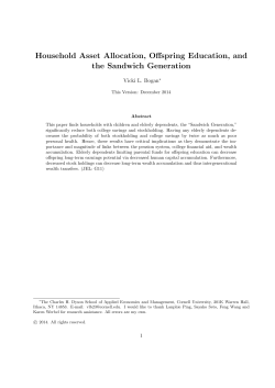 Household Asset Allocation, Offspring Education, and the Sandwich