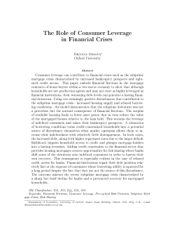 The Role of Consumer Leverage in Financial Crises