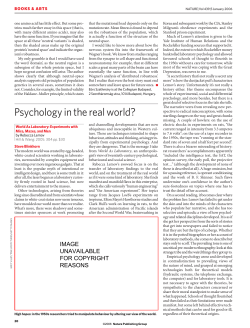 Psychology in the real world?