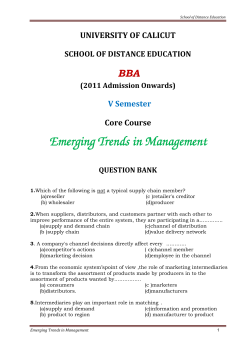 Emerging Trends in Management