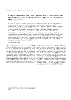 Complete Sequence and Gene Organization of the Genome of a
