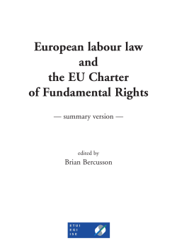 European labour law and the EU Charter of Fundamental Rights