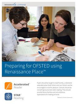 Preparing for OFSTED using Renaissance Place&trade;