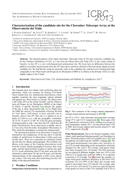 Characterization of the candidate site for the Cherenkov