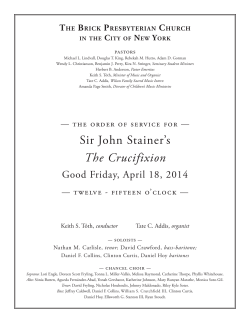 The Crucifixion - Brick Presbyterian Church`s