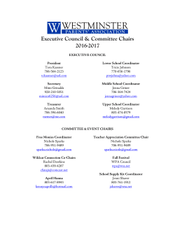 2016-2017 WPA Exec Council and Comm Chairs