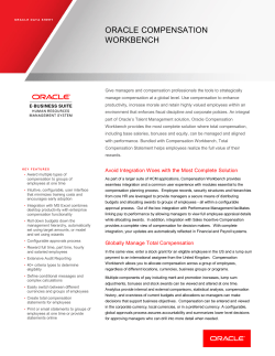 Oracle Compensation Workbench Data Sheet