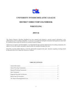 university interscholastic league district director`s handbook