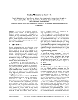 Scaling Memcache at Facebook