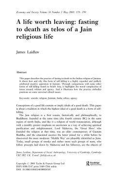 A life worth leaving: fasting to death as telos of a Jain