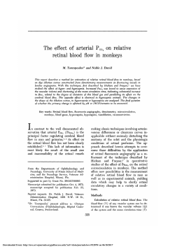 The effect of arterial PC02 on relative retinal blood flow in