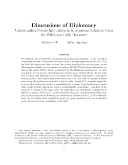 Dimensions of Diplomacy