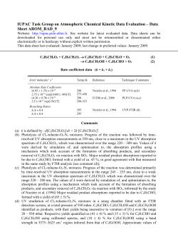 Data Sheet AROM_RAD_9 - IUPAC Task Group on Atmospheric