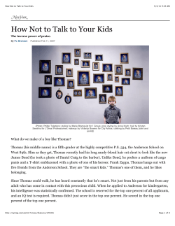 How Not to Talk to Your Kids