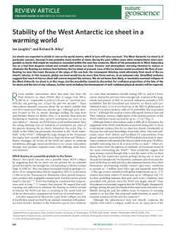 Stability of the West Antarctic ice sheet in a warming world