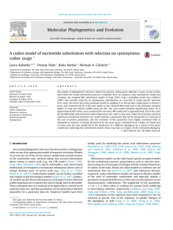 A codon model of nucleotide substitution with selection