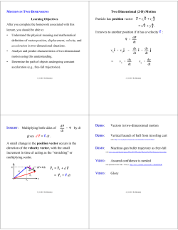 Pv ` dPr dt v &icirc; % v j ` dx dt &icirc; % dy dt j Y v ` dx dt v ` dy dt Two