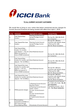 We would like to bring to your notice that below mentioned service