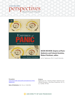 Empires of Panic: Epidemics and Colonial Anxieties, Robert
