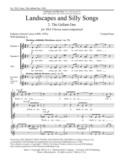 for SSA Chorus unaccompanied
