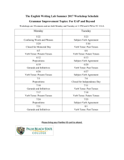 EAP Grammar Workshops - Palm Beach State College