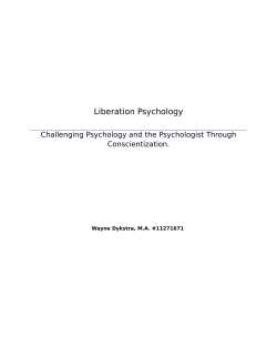 Challenging Psychology and the Psychologist Through