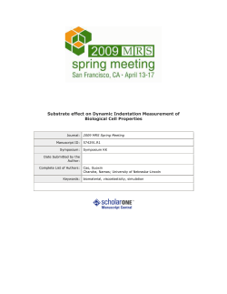 Substrate effect on Dynamic Indentation Measurement of Biological