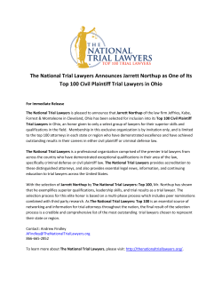 Top 100 Press Release Jarrett Northup CP