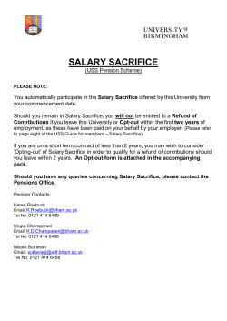 salary sacrifice - University of Birmingham Intranet
