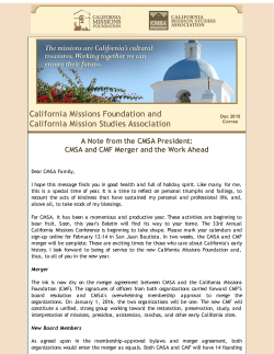 2015 December CMF Correo - California Missions Foundation