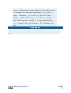 answer key - Free Education