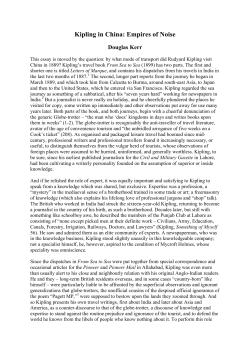 Kipling in China: Empires of Noise