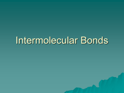 Intermolecular Bonds